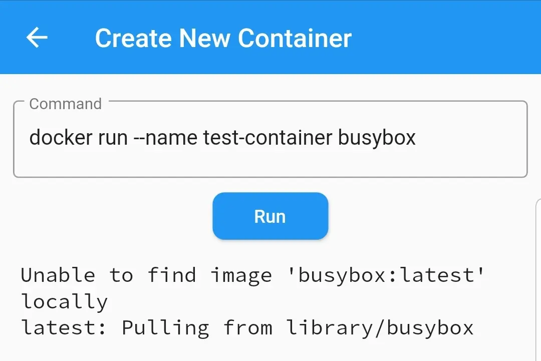 create containers